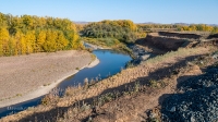 Обрыв берега реки Сакмара у села Жёлтое