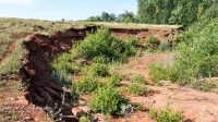 Место, где были водопады на реке Янгиз. Июль 2019 года