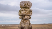 Кладбище Кызаулер с тремя стелами-кулпытасами