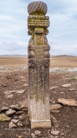 Кладбище Кызаулер с тремя стелами-кулпытасами