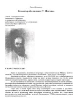 Комментарий к дневнику Т. Шевченко